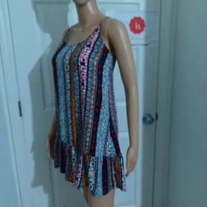 ❤Bongo Women's Strappy Mini Dress Color :  Multi Colored (Size S/C)❤